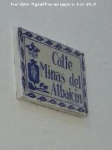 Calle Minas del Albaic�n. Placa