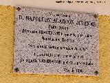 1899. Placa en El Centenillo - Ba�os de la Encina