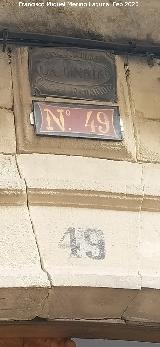 Casa de la Calle Real n� 49. N�mero