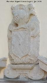 Carmen de los Mrtires. Fuente del Palacete. Escudo herldico