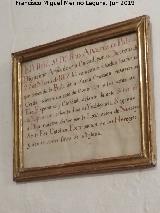 Iglesia de San Pedro y San Pablo. Capilla de Jes�s de la Sentencia. Bula de 1817