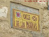 Calle de las Parras. Placa