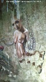 Graffiti Mujer y el Pulpo de la Cruz. Mujer
