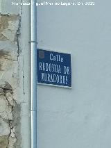 Calle Redonda de Miradores. Placa