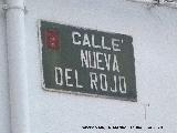 Calle Nueva del Rojo. Placa