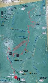 Mapa Sendero Puente de las Herrerías - Pino de las Cruces. Mapa