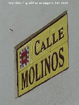 Calle Molinos. Placa