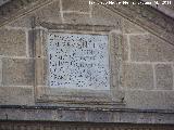 Arco de la Pastora. Inscripci�n a la Plaza Cervantes