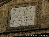 Arco de la Pastora. Inscripci�n a la Calle de Alfonso XII