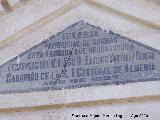 Iglesia de Santa Mara. Inscripcin del frontn