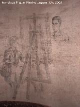 Castillo de Belmonte. Dibujo en pared