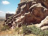 Castillo de Zafra. Base de roca