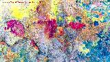 Pinturas rupestres de la Pe�a del Gorri�n IIa. Tratada con Dstretch