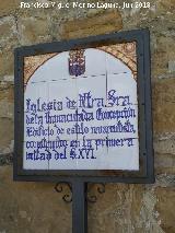 Iglesia de la Concepcin. Cartel