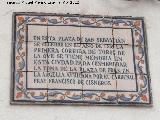 Plaza San Sebastin. Placa