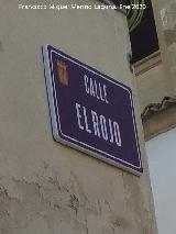 Calle del Rojo. Placa