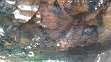 Pinturas rupestres del Cimbarrillo de Mar�a Antonia II. Techo del abrigo