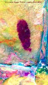 Pinturas rupestres del Cimbarrillo de Mar�a Antonia II. Tratada con Dstretch