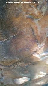 Pinturas rupestres del Cimbarrillo de Mar�a Antonia II. Figura de la derecha