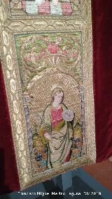 Catedral de Jan. Museo. Casulla de San Blas. Detalle de Santa Luca