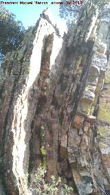 Poyos de la Cimbarra. Estratos verticales