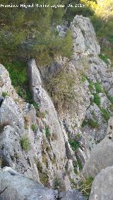 Cerro de Santa Catalina. Paredes rocosas del la ladera norte