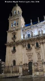 De noche Catedral de Jaén. Torre del Reloj. De noche
